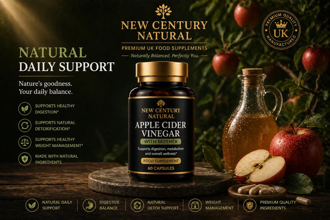 New Century Natural Apple Cider Vinegar – 120 Capsules