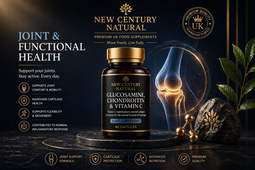 New Century Natural Glucosamine, Chondroitin & Vitamin C – 60 Capsules