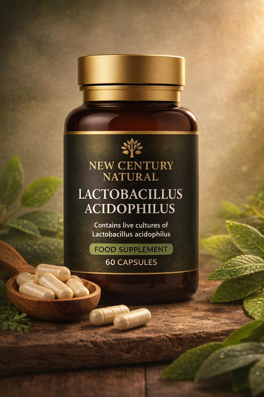 New Century Natural Probiotic Lactobacillus Acidophilus 4 Billion – 60 Capsules