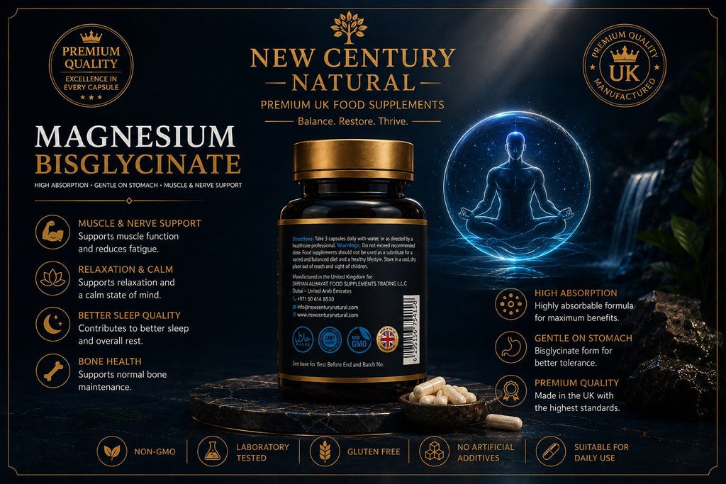 New Century Natural Magnesium Bisglycinate 60 Capsules
