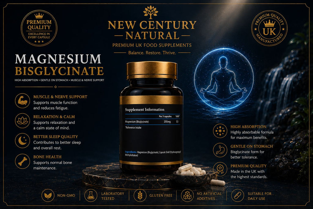 New Century Natural Magnesium Bisglycinate 60 Capsules