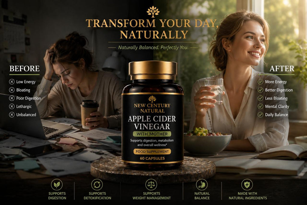 New Century Natural Apple Cider Vinegar – 120 Capsules