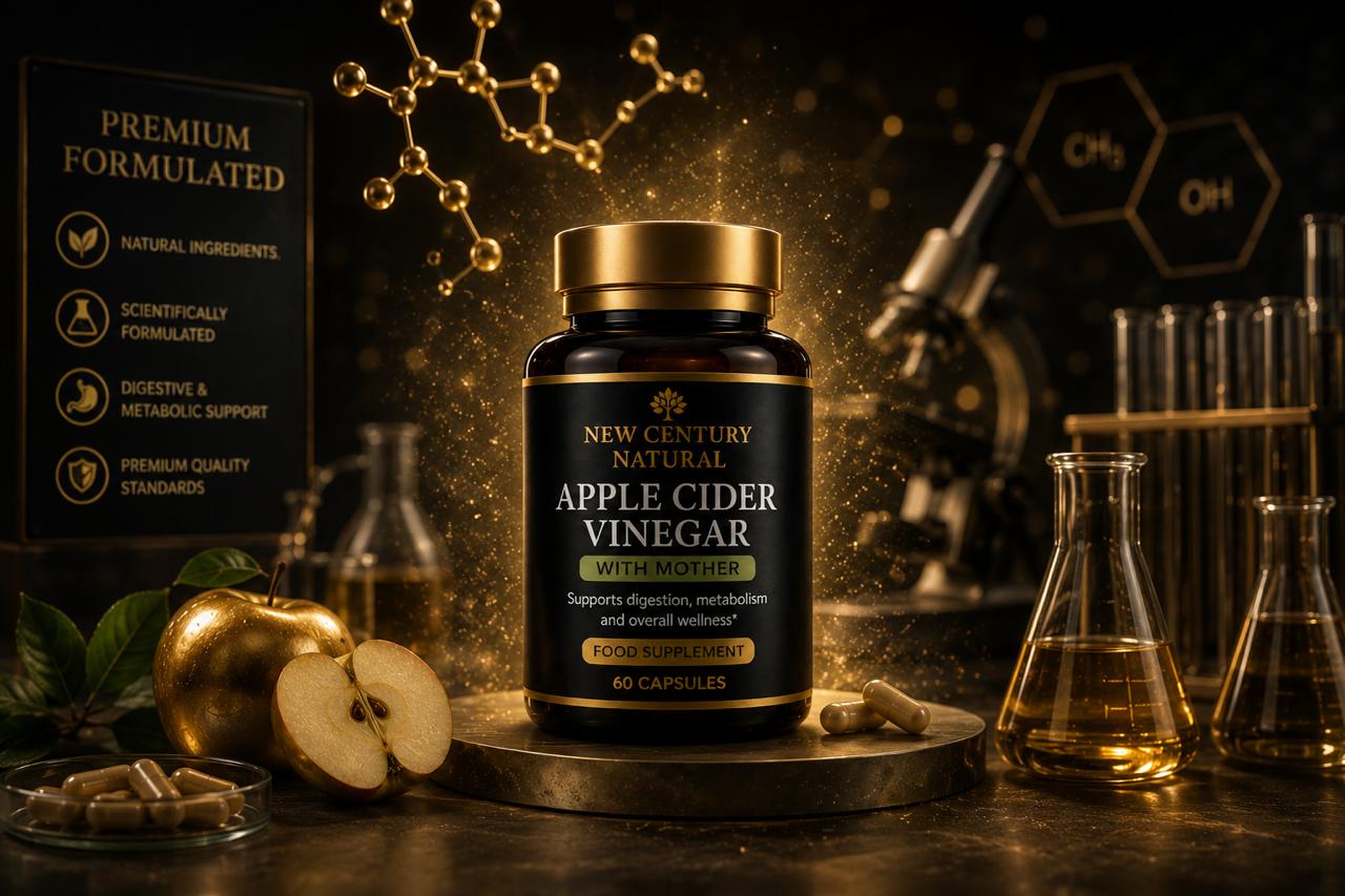 New Century Natural Apple Cider Vinegar – 120 Capsules