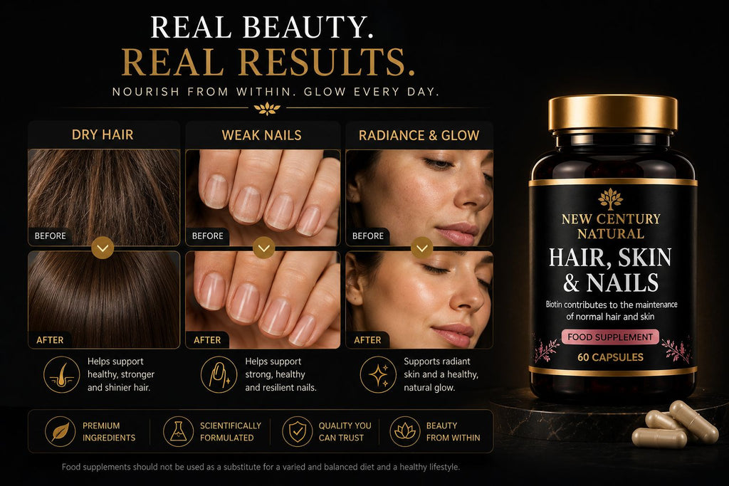 New Century Natural Hair, Skin & Nails – 60 Capsules
