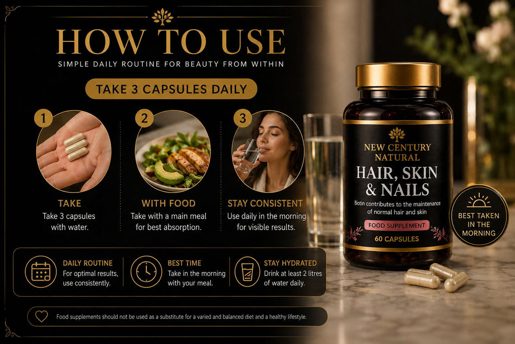 New Century Natural Hair, Skin & Nails – 60 Capsules