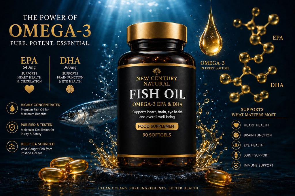 New Century Natural Omega 3 3000mg – 90 Softgels