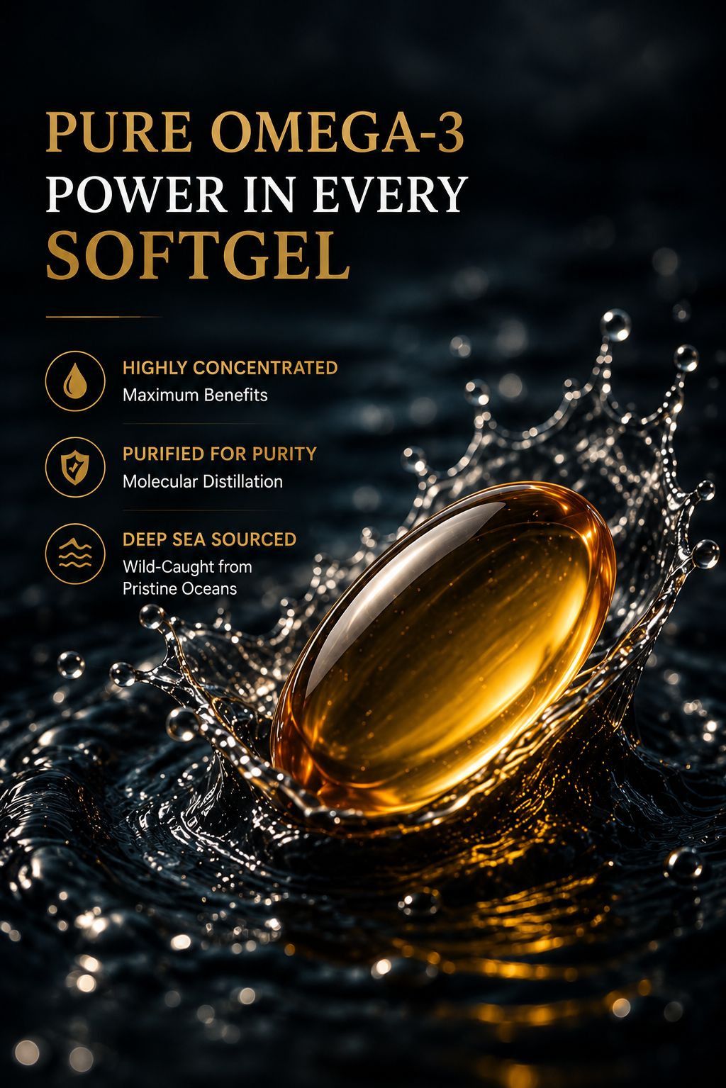 New Century Natural Omega 3 3000mg – 90 Softgels
