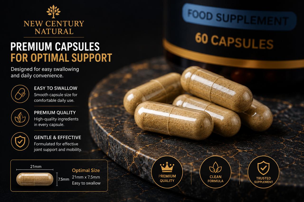 New Century Natural Glucosamine, Chondroitin & Vitamin C – 60 Capsules